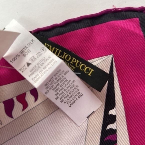 𝅺Emilio Pucci nwt bright color silk scarf abstract print - Picture 8 of 9